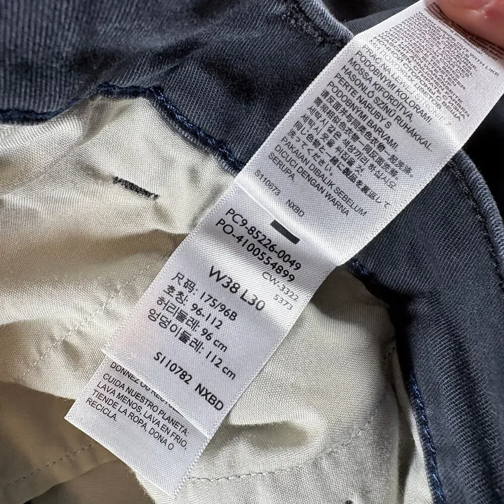 Levi's 2 Pair Chino Slacks Color Gray and Black‎ Sz 38x30 *FLAWS*